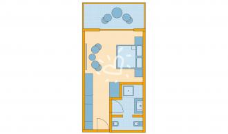 Doppelzimmer/Einzelzimmer mit Poolblick