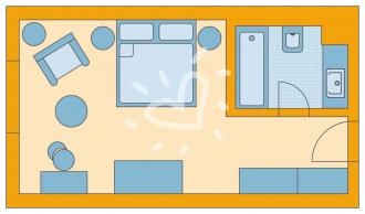 Doppelzimmer Standard Zimmerskizze